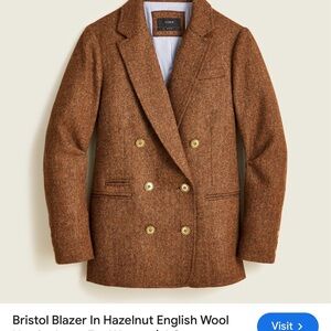 Bristol Blazer Double-Breasted in Hazlenut  English Wool